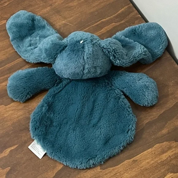 O.B. Designs Banjo Bunny dark teal/blue Plush Lovey Blankie toy Easter NWOT - Picture 2 of 10
